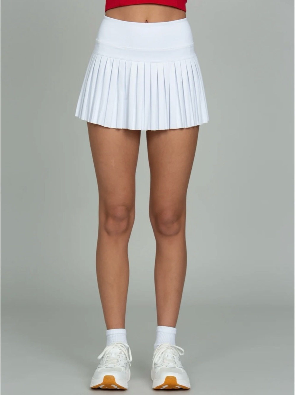 Gold Hinge Off-White Pleated Tennis Skirt